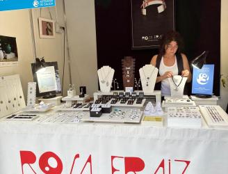 Rosa Fraiz en la Feria de Artesanía de Ourense 