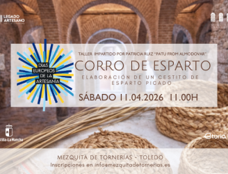Taller artesano "Corro de esparto" elaboración de un cestito de esparto picado