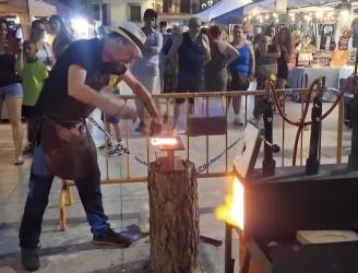 Demostración de forja artesanal de navajas en EL TALLER DE ALBERTO Madrid 