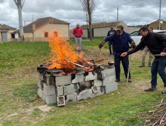 Cocción en trinchera en San Martín y Mudrian 