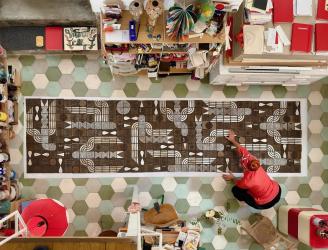 Mural cerámico realizado por Marina Anaya