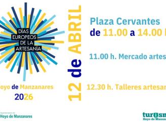 Cartel del mercado artesano de Hoyo de Manzanares