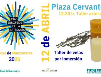 Cartel del taller de velas por inmersión