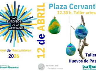 Cartel del taller de huevos de Pascua de fieltro