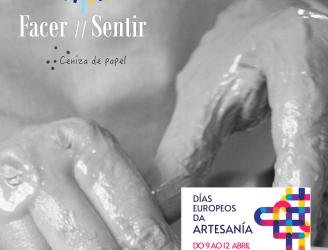 Trabajando el barro con las manos, incluye el título de la actividad que se engloba dentro de las realizadas por el Centrad de Lugo