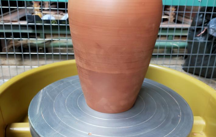Jarrón realizado al torno por Jordi Planas