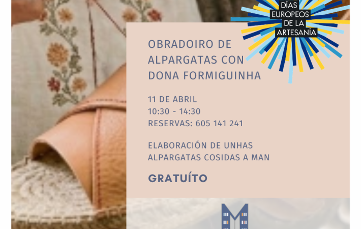 Elaboración dunhas alpargatas cosidas a mán