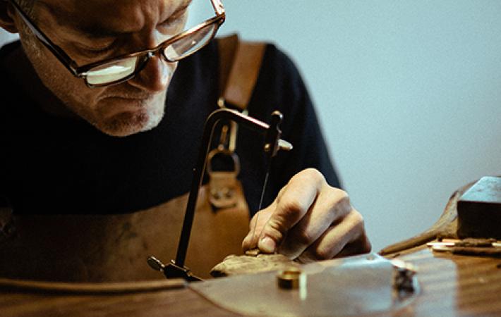 Manuel Nieto en el taller