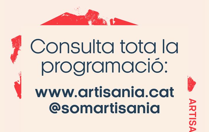 Gráfico que muestra la dirección web y también la dirección de instagram del proyecto Artisania punto cat