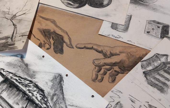 Dibujo con carboncillo