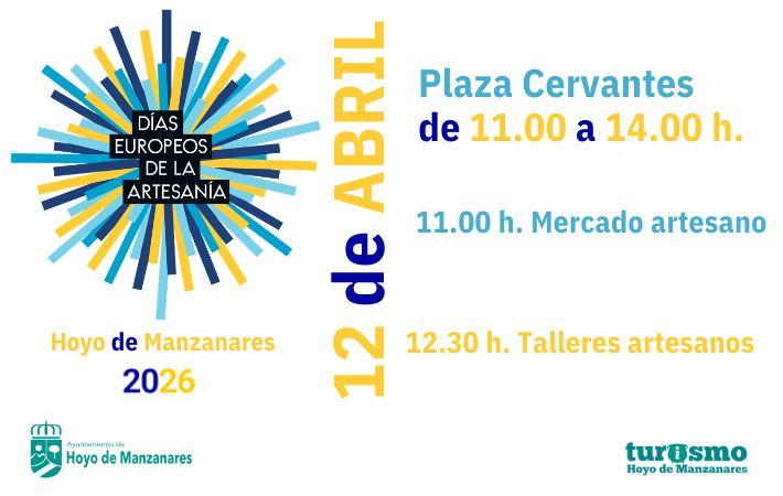 Cartel del mercado artesano de Hoyo de Manzanares