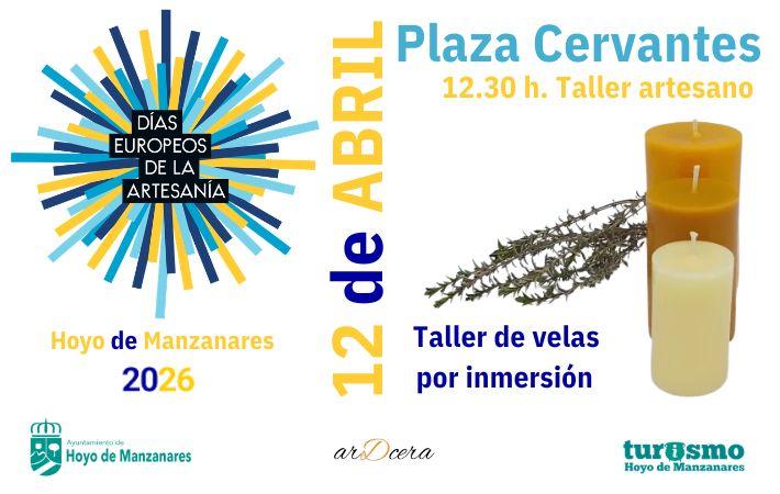 Cartel del taller de velas por inmersión