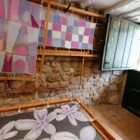 taller de seda pintada en Meano  Navarra