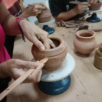 Detalle cosido rolo para a elaboración dunha peza