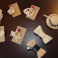 Algunha das pezas que realiza Juana no seu taller.