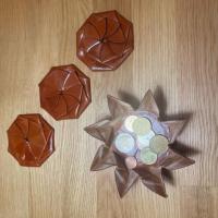 Monedero plegado en cuero