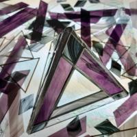 Proceso creación de una lámpara de pared tridimensional en forma de "Merkaba"