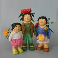 Figuras de papel de morera Hanji