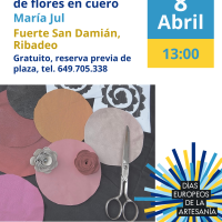 Maria Jul, elaboración de flores en cuero