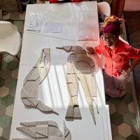 Mural cerámico realizado por Marina Anaya