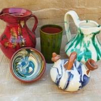 Piezas hechas de diferentes técnicas