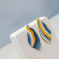 Pendientes de porcelana con técnica nerikomi