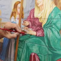 Retablo cerámico de Santa Ana